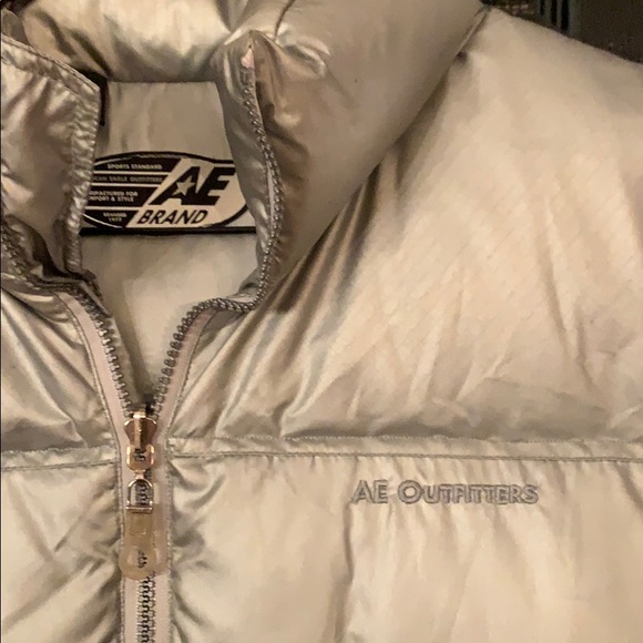 American Eagle down silver men’s vest small - Picture 2 of 6